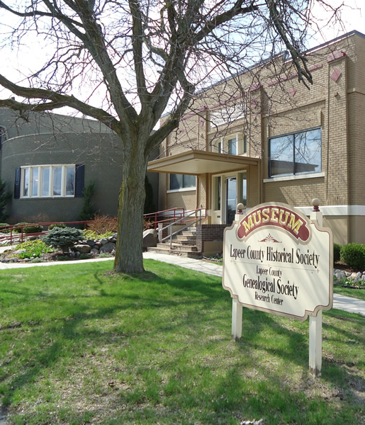 exterior of the Lapeer Heritage Museum